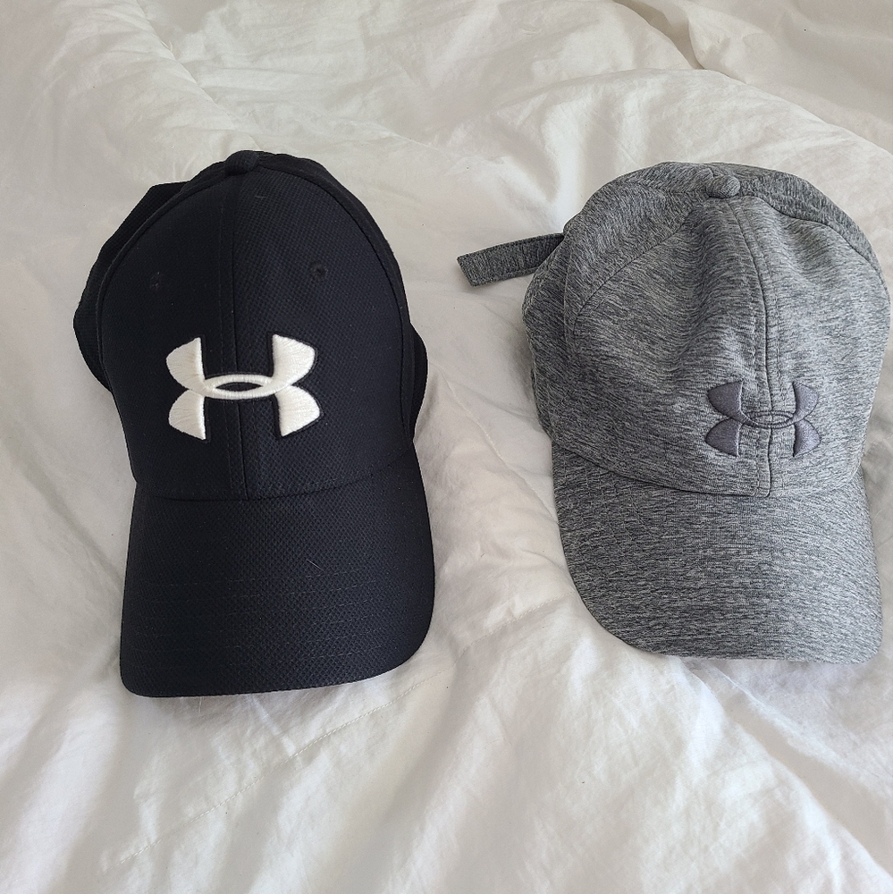 Under Armour Black and Gray Baseball Hats